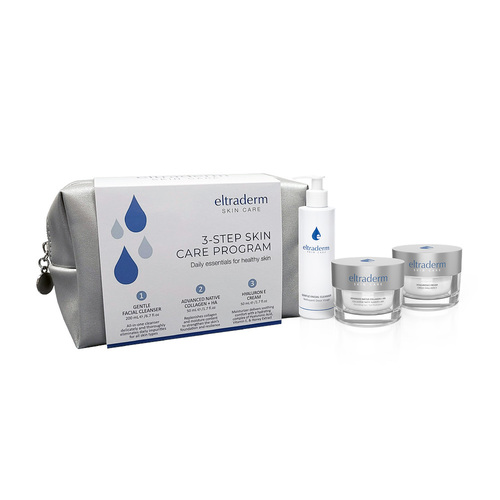 Eltraderm 3 Step Skin Care Program on white background