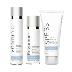 3 Step Solution for Dark Spots on white background