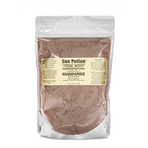 Sun Potion Anandamide Cacao, Tonic Herb, Spice Mix on white background