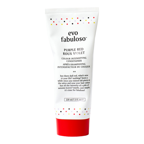 Evo Fabuloso Purple Red Colour Intensifying Conditioner on white background