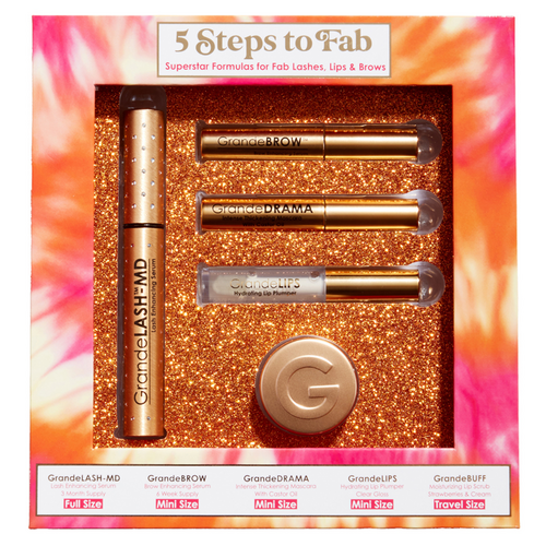 Grande Cosmetics 5 Steps to Fab 5-Piece Gift Set on white background