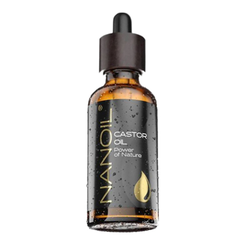 Nanoil  Castor Oil on white background