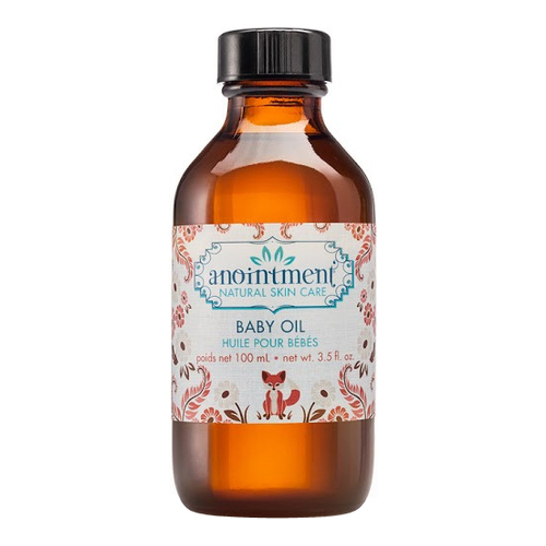 Anointment Baby Oil on white background