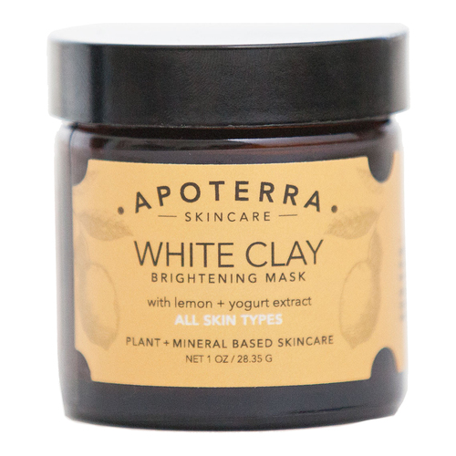 APOTERRA White Clay Brightening Mask with Lemon + Yogurt extract on white background