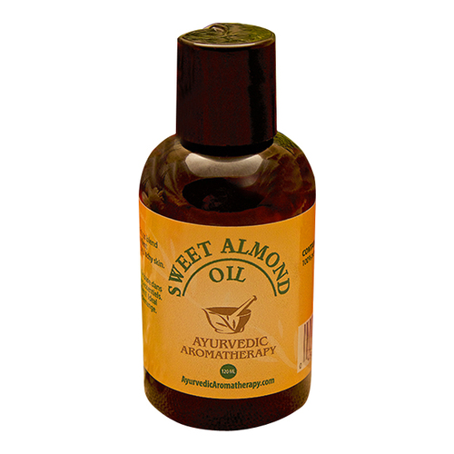 Ayurvedic Aromatherapy Sweet Almond Oil on white background