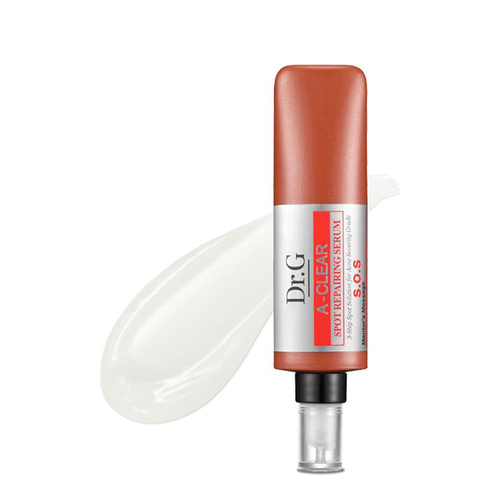 Dr G A-Clear Spot Repairing Serum on white background