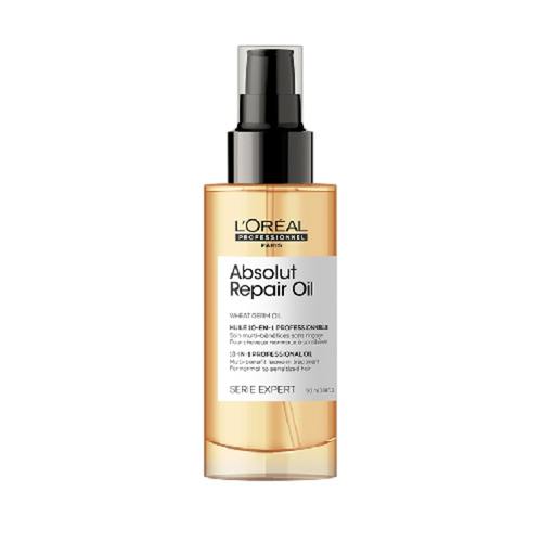 Loreal Professional Paris Absolut Repair Gold 10 in 1 Perfecting Multipurpose Spray on white background