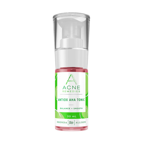 Rhonda Allison Acne Remedies Antiox AHA Tonic on white background