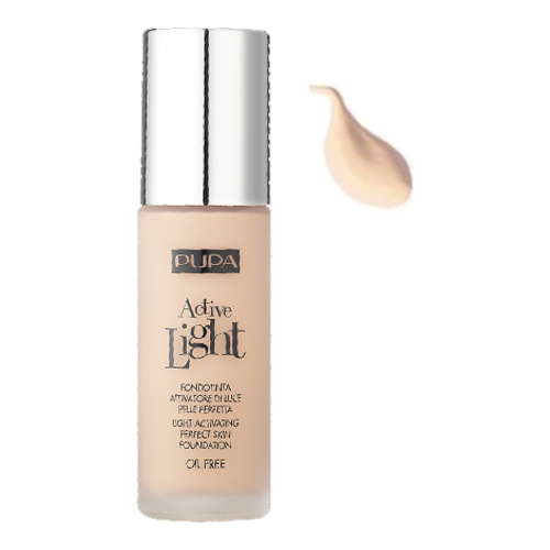 Pupa Active Light Foundation - 010 Porcelain on white background