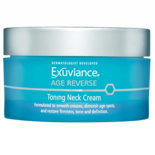 Exuviance Age Reverse Toning Neck Cream on white background