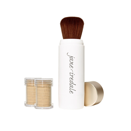 jane iredale Amazing Base Refillable Brush and 2 Refill Canisters - Amber SPF20 on white background