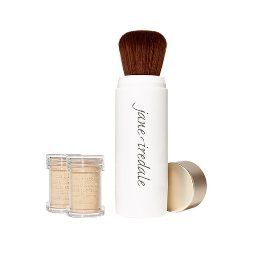 jane iredale Amazing Base Refillable Brush and 2 Refill Canisters - Amber SPF20 on white background