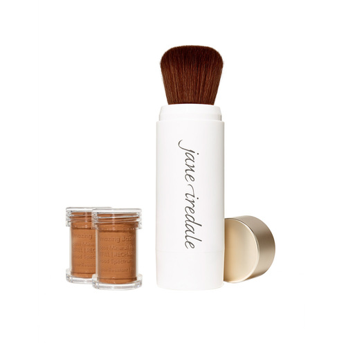 jane iredale Amazing Base Refillable Brush and 2 Refill Canisters - Amber SPF20 on white background