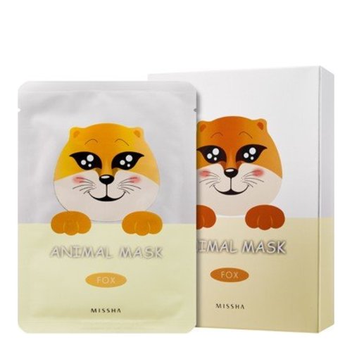 MISSHA Animal Mask Set - Fox on white background