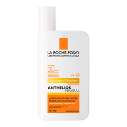 Anthelios Mineral Tinted Ultra-Light Fluid Lotion SPF 50 on white background