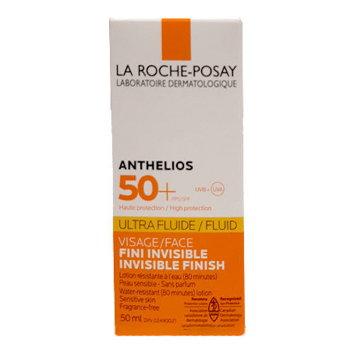 La Roche Posay Anthelios Ultra-Fluid Invisible Finish SPF 50+ on white background