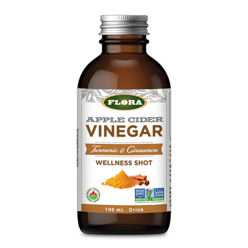 Flora Apple Cider Vinegar Shot - Turmeric and Cinnamon, 100ml/3.38 fl oz