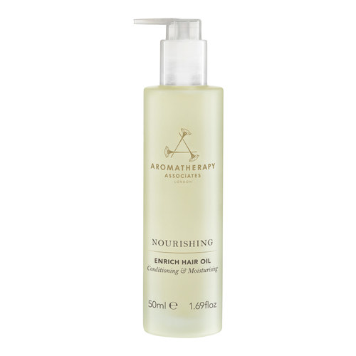 Aromatherapy Associates Nourishing Enrich Hair Oil on white background