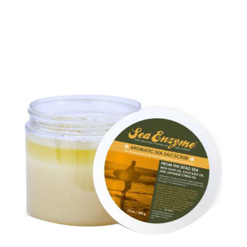 Sea Enzyme Aromatic Sea Salt Scrub on white background