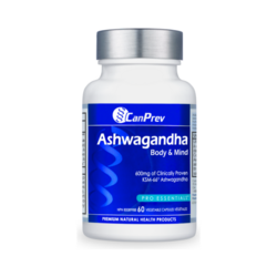 Ashwagandha Body and Mind on white background
