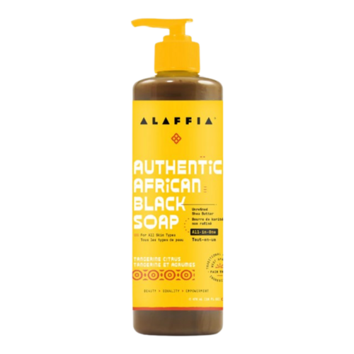 Flora Authentic African Black Soap - Tangerine Citrus on white background