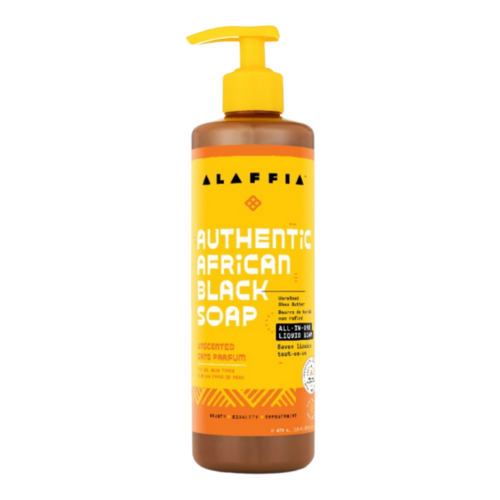 Flora Authentic African Black Soap - Unscented on white background