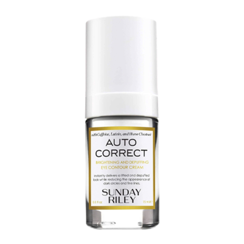 Sunday Riley Auto Correct Brightening and Depuffing Eye Contour Cream on white background