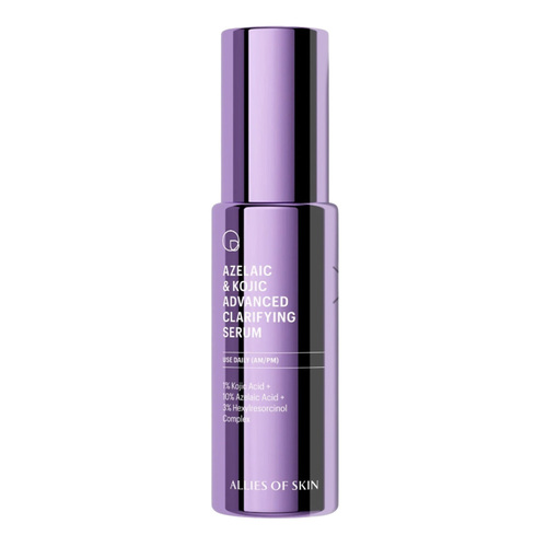 Allies of Skin Azelaic and Kojic Advanced Clarifying Serum on white background