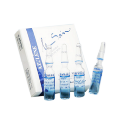 Azulene Vial on white background
