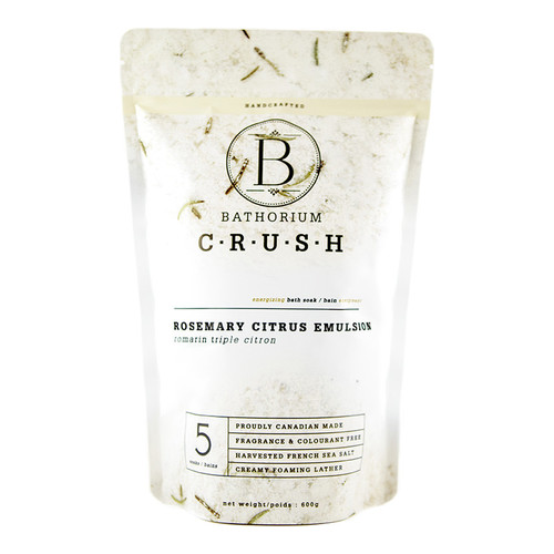 Bathorium CRUSH Rosemary Citrus Emulsion on white background