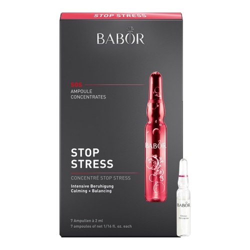 Babor Ampoule Concentrates SOS Stop Stress on white background