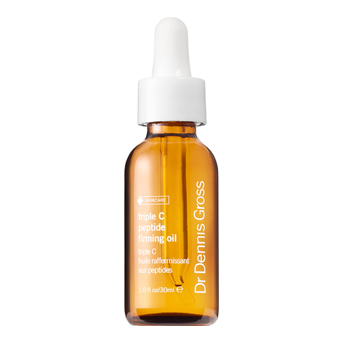 Dr Dennis Gross Triple C Peptide Firming Oil on white background