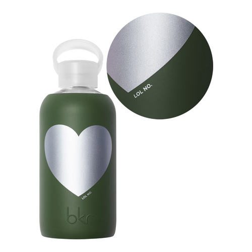 bkr Water Bottle - Cash Text Heart | Little (500ML) on white background
