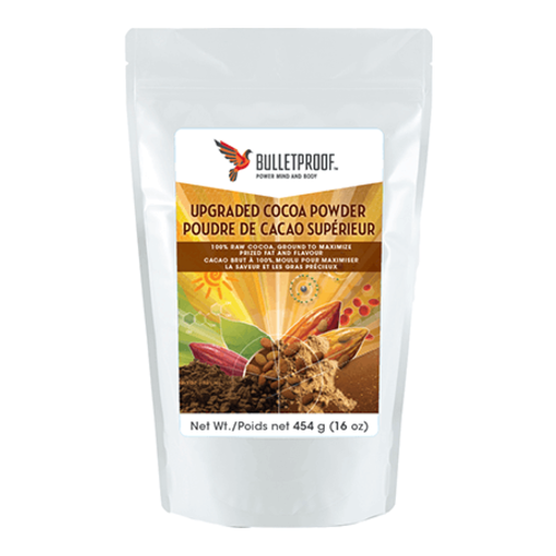Bulletproof Upgraded Cocoa Powder on white background