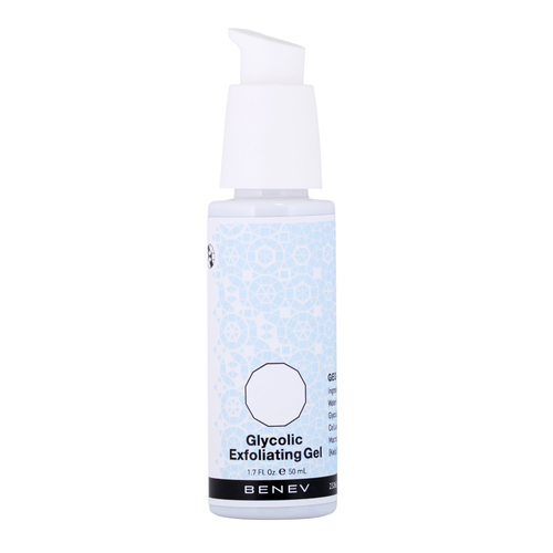 Benev Glycolic Exfoliating Gel 7.5% on white background