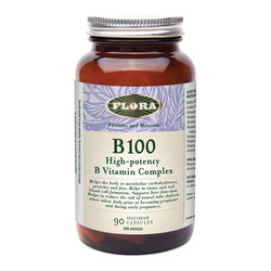 B 100 High Potency B Vitamin Complex on white background