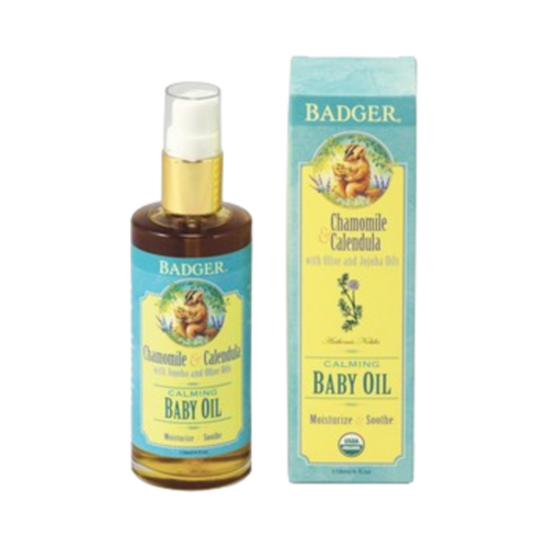 Badger Balms Badger Baby Oil on white background