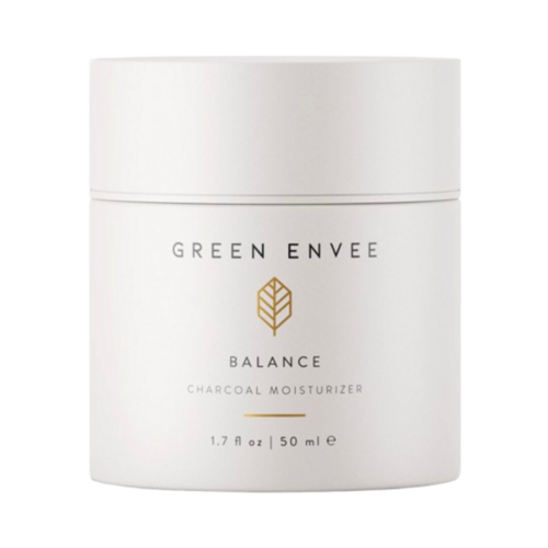 Green Envee Balance Charcoal Moisturizer on white background