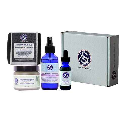 Soapwalla Balancing Facial Gift Set on white background