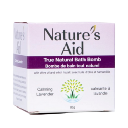 Bath Bomb - Calming with Lavender on white background