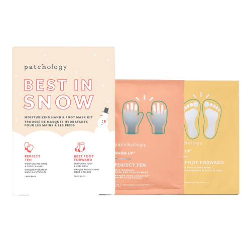 Patchology Best In Snow: Moisturizing Hand and Foot Mask Kit on white background