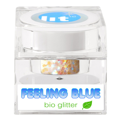 Lit Cosmetics Bio Glitter - Feeling Blue on white background