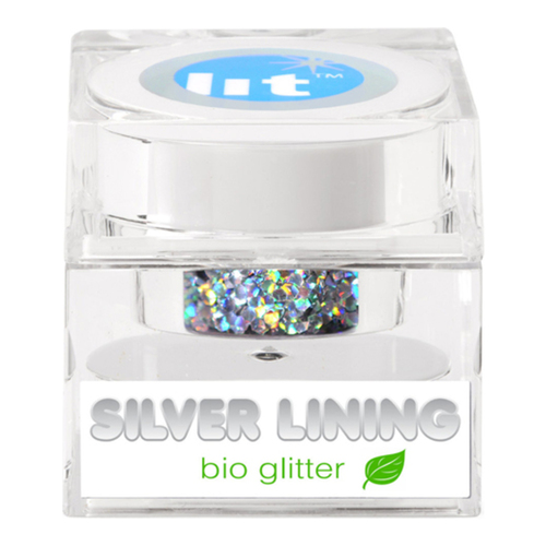 Lit Cosmetics Bio Glitter - Feeling Blue on white background