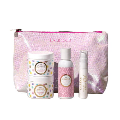 LaLicious Birthday Cake Travel Set on white background