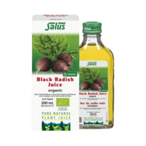 Salus Black Radish Juice, 200ml/6.76 fl oz Salus Black Radish Juice on white background
