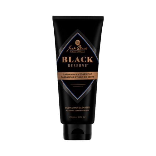 Jack Black Black Reserve Body and Hair Cleanser on white background