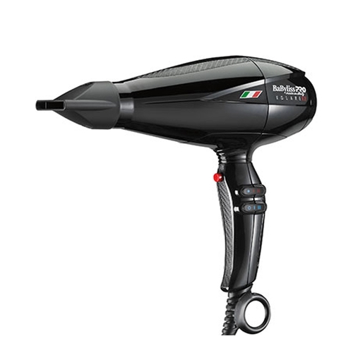 Babyliss Pro Volare Black Hairdryer on white background