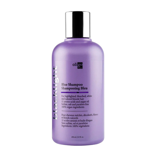 Oligo Professionel Blacklight Blue Shampoo on white background