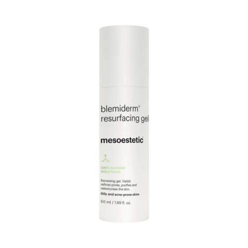 Mesoestetic Blemiderm Resurfacing Gel on white background