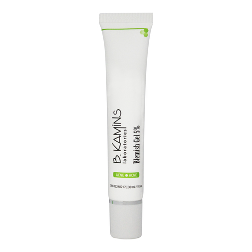 B Kamins Blemish Gel 5% on white background